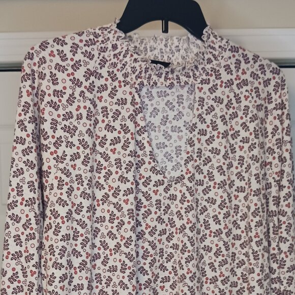 #65 3/$18 - Torrid Tan/Blue Long Sleeve Top Size 2X - Picture 4 of 6